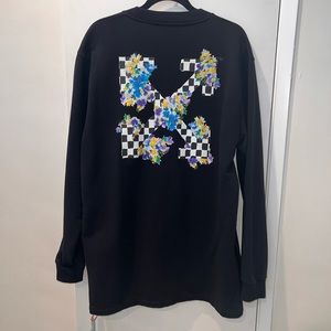 Off-White Check Arrows Sweatshirt Dress